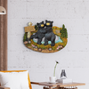 Black Bear Decorations for Home - Bear Kitchen Decor Home decor Family Signs - bear wall hanging decorative welcome signs - bears outdoor wall decor (An Old Bear Lives Here with His Honey, 9