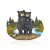 Black Bear Home Gifts for Family - Country Decorations for Home Decor Family Signs - Black Bear Wall Decorations Bear Themed Gifts Wall Art Plaque - All Because Two People Fell In Love