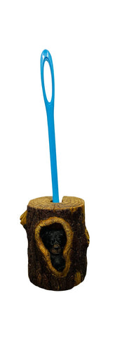 Pine Ridge Toilet Brush Holder - Black Bear Toilet Brush Holder For Bathroom Accessories, Rustic Cabin Decor For Restroom