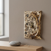 Rustic Faux Deer Antler and Hooves Tracks Single Switch Electrical Plate Cover