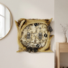 Rustic Faux Deer Antler with Hooves Tracks Double Light Switch Electrical Plate Cover