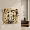 Rustic Faux Deer Antler with Hooves Tracks Double Light Switch Electrical Plate Cover