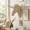 White Unicorn Head Wall Mounted Sculpture Decoration