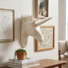 White Unicorn Head Wall Mounted Sculpture Decoration