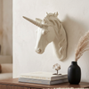 White Unicorn Head Wall Mounted Sculpture Decoration