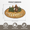 Pine Ridge Bigfoot Welcome Plaque - Sasquatch Wall Decor, Rustic Decor Signs for Home Cabin and Lodge