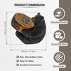 Black Bear Drink Set of 4 Coasters with Rubber Pad Base