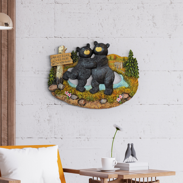 Black Bear Decorations for Home Bear Kitchen Decor Home decor Family Signs Bear Decorative