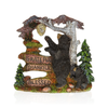 Black Bear Decorations for Home - Wall Signs for Home Decor Family - Decorative Wall Plaques Wildlife Gift Ideas - Bear Wall Hanging Lodge Decorations for Home - Grateful Thankful Blessed 7.87