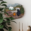 Wall Signs for Home Decor Family - Black Bear Decor Rustic Home Decorative Sign - Bear Decorations for Cabin Decorative Wall Plaques - Wildlife Decor (Home is Where You Park Your Camper, 11.75