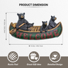 Welcome Bears in Canoe Wall Plaque