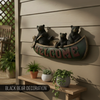 Welcome Bears in Canoe Wall Plaque