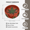 Marijuana Pot Leaf Weed Coaster Set and Holder - Modern Coaster Set of 5 - Bar Decor and Accessories Unique Coasters Home Decor Kitchen - Resin Coaster Molds Table Accents