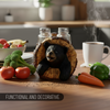 Black Bear Salt and Pepper Shakers - Blackbear in a Log Spices and Seasonings Set Table Decor - Glass Salt and Pepper Shakers Rustic Wilderness Home Decor - Salt and Pepper Table Set