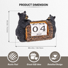 Pine Ridge Black Bear Desk Calendar Blocks - Perpetual Calendar, Flip Month And Day Date Blocks, Rustic Calendars For Home, Office, Classroom And Decor