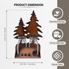 Pine Ridge Metal Bear Salt And Pepper Shaker Set - Two Glass Shakers, Metal Bear Holder Caddy For Spices And Seasonings, For Kitchen, Dining Or Table Decor