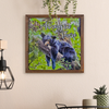 Pine Ridge Hang In There Bear Framed Wall Art - Modern Rustic Wood Frame, Home Decor For Living Room, Bedroom, Or Cabin