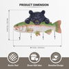 BEAR HUGGING FISH KEY HOOKS