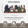 Pine Ridge Black Bear Tabletop Cabin Figurine, Resin Crafted Animal Themed Cubs Home Decor, Rustic Wildlife Accent For All Occasions, 4”
