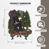 Pine Ridge Black Bear Saved By Grace Wall Art Plaque with Easel, Bear Hugging A Cross Tabletop Home Decor, Rustic Wildlife Cabin Hunting Ready to Hang Office Desk Decor