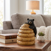 Pine Ridge Black Bear on Honeycomb Desk Light