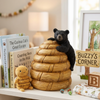 Pine Ridge Black Bear on Honeycomb Desk Light