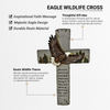 Pine Ridge Eagle Cross - Wall Hanging Cross, Wall Hanging Home Decor, Spiritual Cross Decor For Wall, Wildlife Decorations For Home Cabin, Eagle Decor