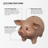 Pine Ridge Pink Piggy Bank Pig Money Saving Bank, Cute Gifts for Kids Boys and Girls, Baby Nursery Decor