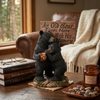 Pine Ridge Bear Couple Sign - Black Bear Yard Sign, Country Front Porch Decoration, Rustic Black Bear Decor, Cabin Decoration For Indoor Or Outdoor