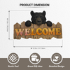 Pine Ridge Black Bear Welcome Sign- Black Bear Home Wall Decor, Rustic Farmhouse Plaques for Home, Office, Indoor, Outdoor