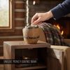 Pine Ridge Piggy Bank Whiskey Bourbon Barrel Money Saving Bank, Unique Home Bar Decor & Accessories, Modern Home Decorations