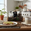 Pine Ridge Black Bear Salt And Pepper Shaker Set - Two Glass Shakers, Bear Holder Caddy For Spices And Seasonings, For Kitchen, Camping, Dining Or Table Decor
