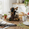 Pine Ridge Bear Salt And Pepper Shaker - Two Glass Shakers, Bear In Tree Holder Caddy For Spices And Seasonings, For Kitchen, Dining Or Table Décor