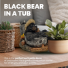 Pine Ridge Black Bear Decor - Hillbilly Black Bear In Hot Tub, Funny Black Bear Home Decor, Bear Table Decoration, Black Bear Tabletop Figurine