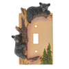 Black Bear Switch Cover Home Decor - Wildlife Bear Climbing Tree Rustic Hunting with Wall Mounting Screws
