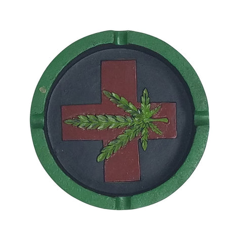 PolyPlus Medical Medical Marijuana & Cannabis Pot Weed Cigarette Ashtray for Outdoors and Indoors Use - Modern Home Decor Tabletop Ash tray for Smokers - Nice Gift for Men and Women