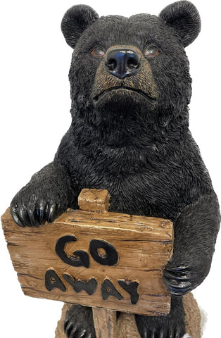 Pine Ridge Black Bear Go Away Sign - Black Bear Yard Sign, Funny Front Porch Decoration, Rustic Black Bear Decor, Cabin Decoration For Indoor And Outdoor