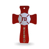 Fire Fighter Wall Hanging Cross - FD Fire Department Emblem Hero Inscribed Decorative Family Crosses Wall Decor - Simple Cross for Wall with Firefighter Emblem - Crucifix Wall Cross Modern