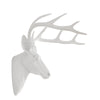 Pine Ridge Large Wall Hanging Faux Taxidermy Decor White Deer Antler Sculpture. Modern Art Animal Decoration Mounted Stag Head Mount with Antlers