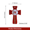 Fire Fighter Wall Hanging Cross - FD Fire Department Emblem Hero Inscribed Decorative Family Crosses Wall Decor - Simple Cross for Wall with Firefighter Emblem - Crucifix Wall Cross Modern