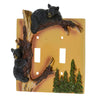 Black Bear Climbing Tree Double Switch Cover