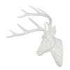 Pine Ridge Large Wall Hanging Faux Taxidermy Decor White Deer Antler Sculpture. Modern Art Animal Decoration Mounted Stag Head Mount with Antlers