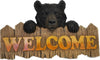 Pine Ridge Black Bear Welcome Sign- Black Bear Home Wall Decor, Rustic Farmhouse Plaques for Home, Office, Indoor, Outdoor