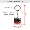 Red Line small square Key Chain