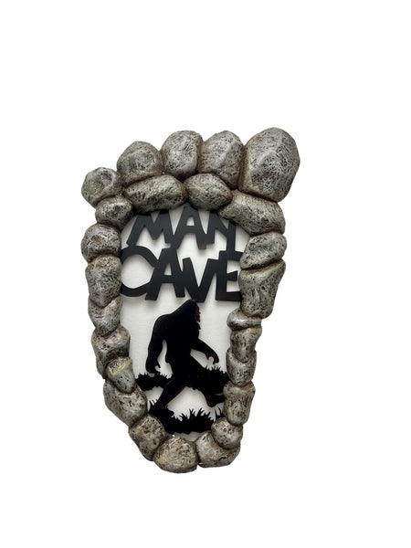Pine Ridge Hanging Bigfoot Footprint - Bigfoot Man Cave Decor, Sasquatch Wall Art, Bigfoot Office Decor For Men