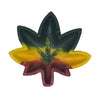 PolyPlus Rasta Pot Weed Leaf Shape Green, Yellow, and Red Pot Cigarette Ashtray for Outdoors and Indoors Use - Modern Home Decor Tabletop Ash tray for Smokers - Nice Gift for Men and Women