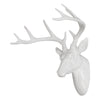 Pine Ridge Large Wall Hanging Faux Taxidermy Decor White Deer Antler Sculpture. Modern Art Animal Decoration Mounted Stag Head Mount with Antlers