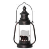 Bear LED Candle Lantern Lights Decorative - Metal Round Holder Tabletop & Hanging Lantern for Indoor Outdoor by Pine Ridge | 3AAA Battery Operated | Flameless Decor Halloween & Christmas