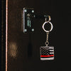 Red Line small square Key Chain