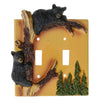 Black Bear Climbing Tree Double Switch Cover
